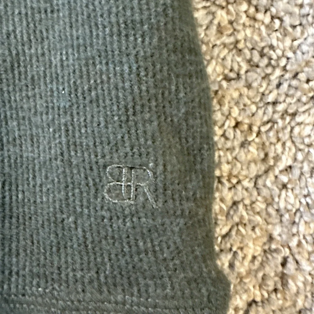 Banana Republic Men's 1/4 Zip Sweater Dark Green Size Medium